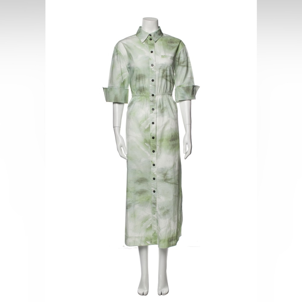 GANNI TIE DYE PRINT LONG DRESS